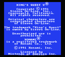 King's Quest V screenshot 3 for NES